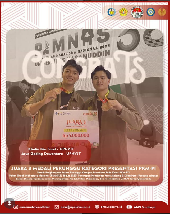 Juara 3 Medali Perunggu PIMNAS 2025