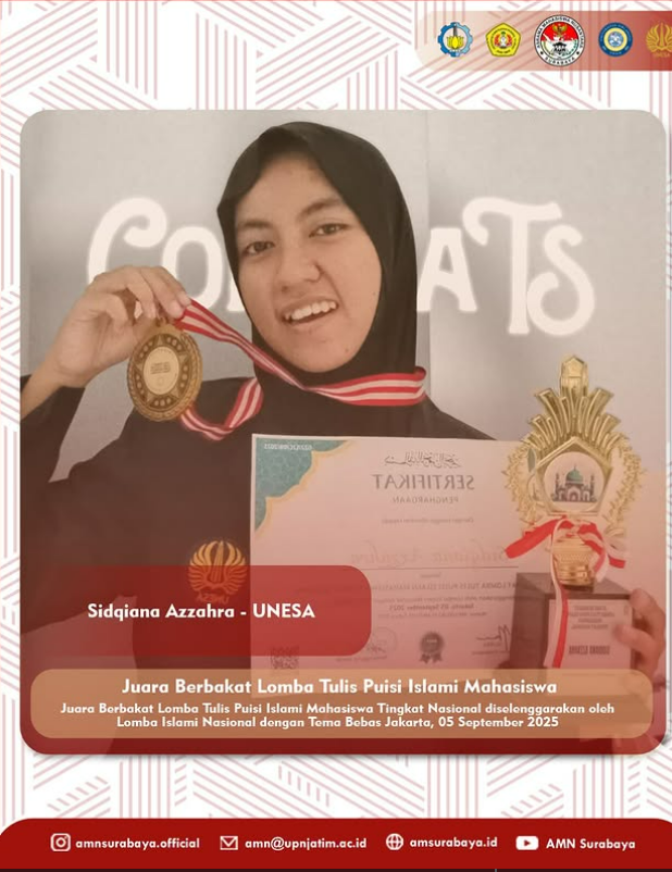 Juara Berbakat Lomba Tulis Puisi Islami Mahasiswa (Talented Winner)
