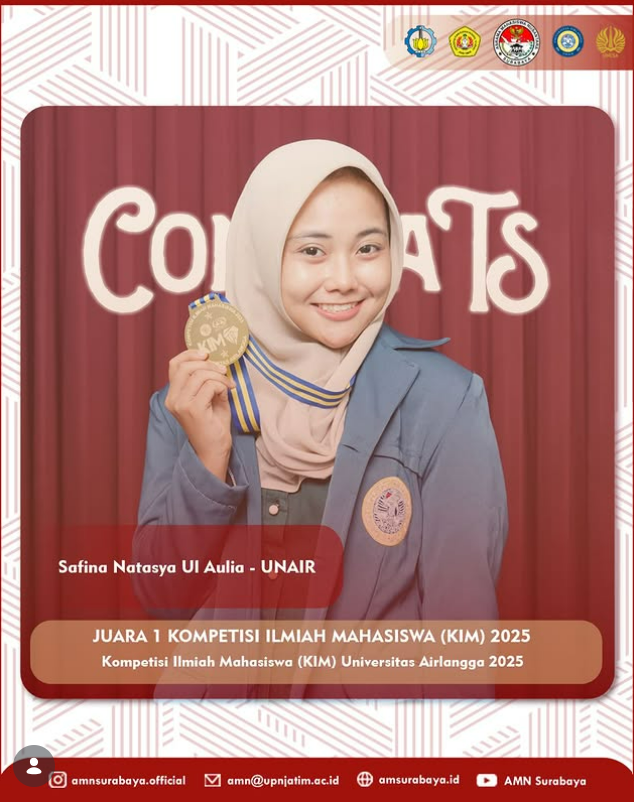 Juara 1 Kompetisi Ilmiah Mahasiswa (KIM) 2025.