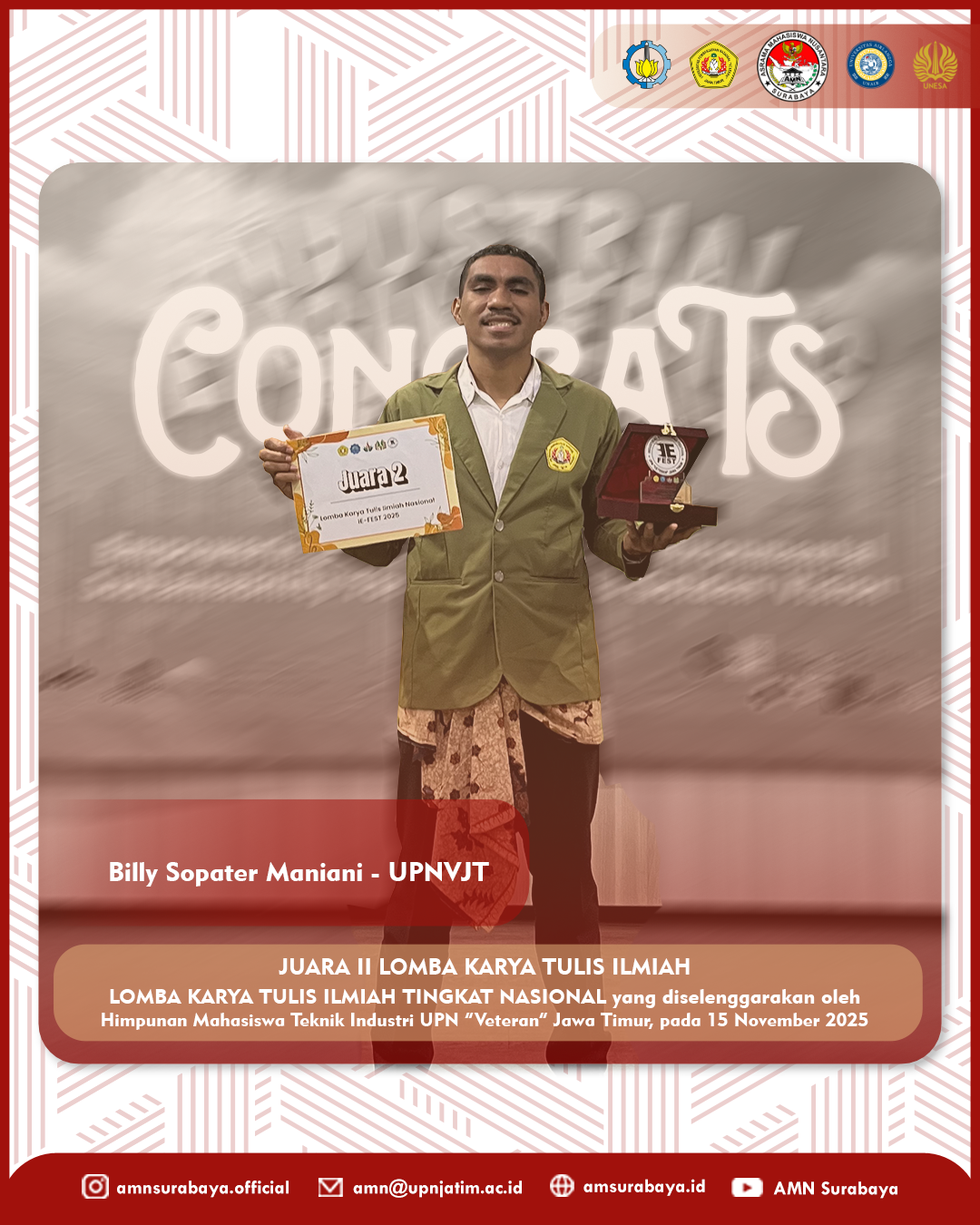 Juara II Lomba Karya Tulis Ilmiah (LKTI)