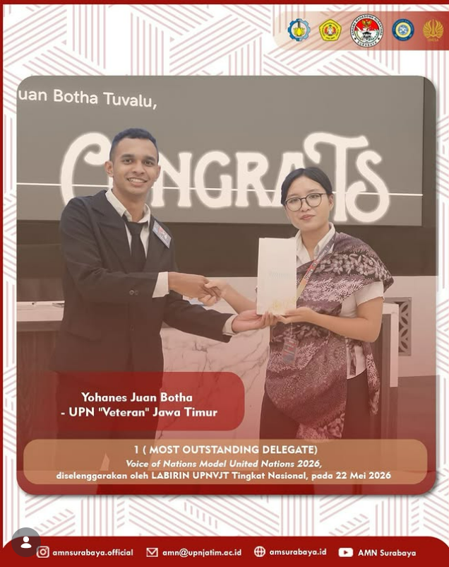Penghargaan 1 MOST OUTSTANDING DELEGATE 