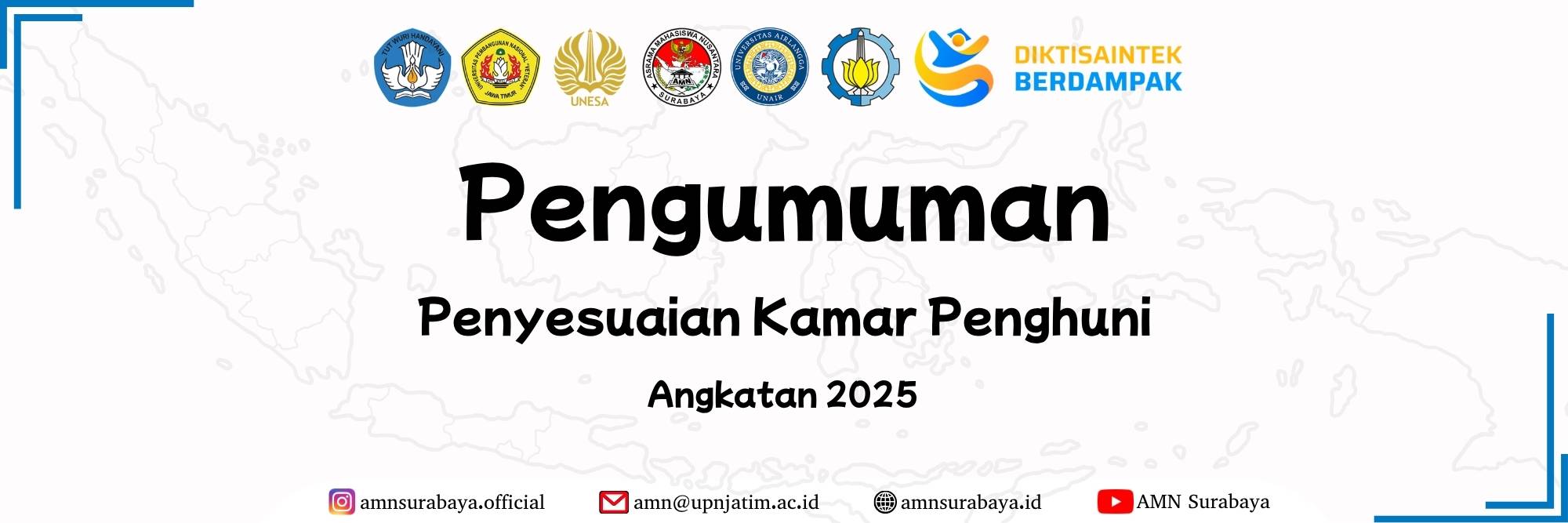 Pengumuman Penyesuaian Kamar AMN Surabaya Angkatan 2025
