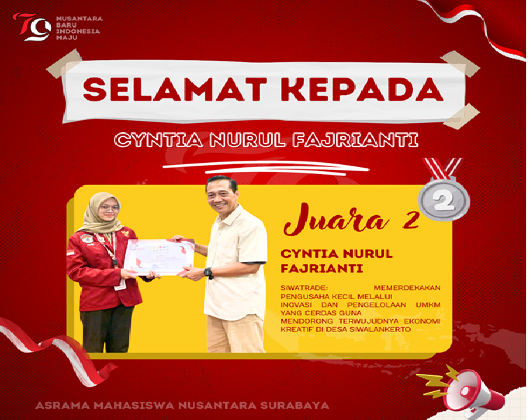 JUARA 2 LOMBA PENULISAN ESSAY CYNTIA NURUL FAJRIANTI
