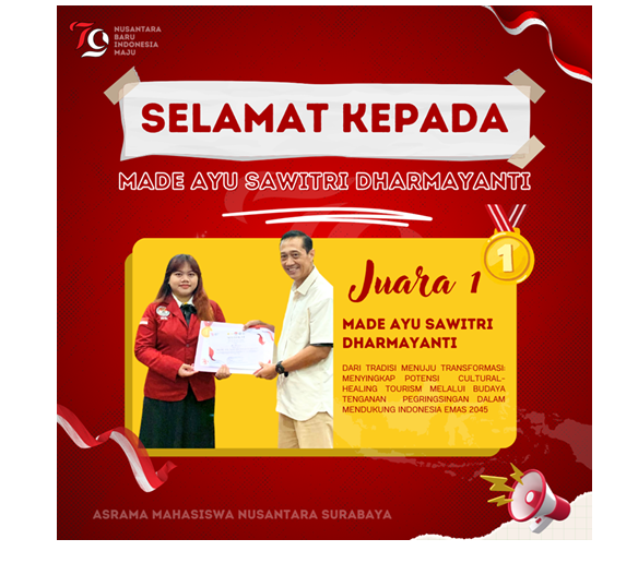 JUARA 1 LOMBA PENULISAN ESSAY MADE AYU SAWITRI DHARMAYANTI